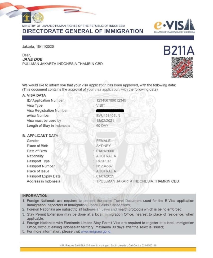 FLY TO INDONESIA WITH E-VISA